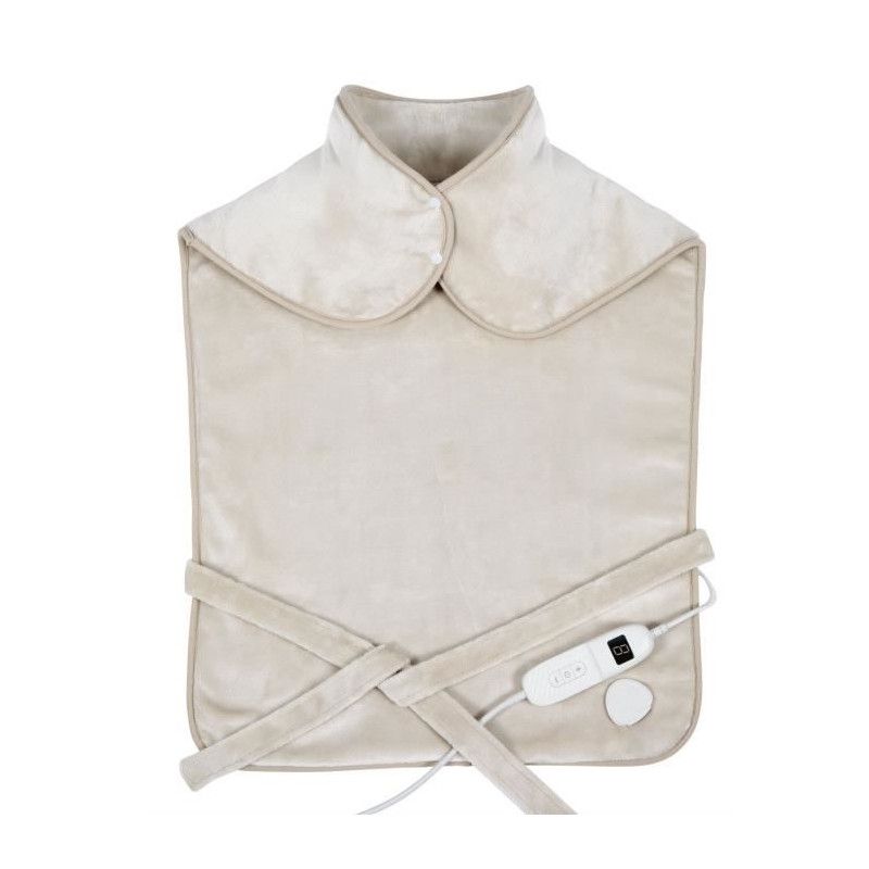Coussin chauffant dos et cervicales LIVOO DOS218C 60 x 90 cm Flanelle Lavable en machine 30° 50 65° Crème - vue 3