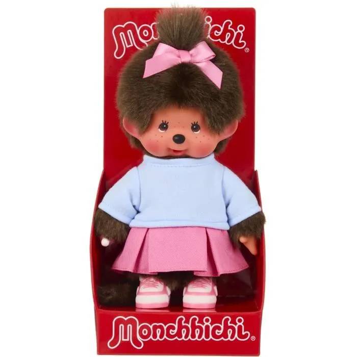 Peluche BANDAI Monchhichi SE203949 Jupe Basket 20 cm