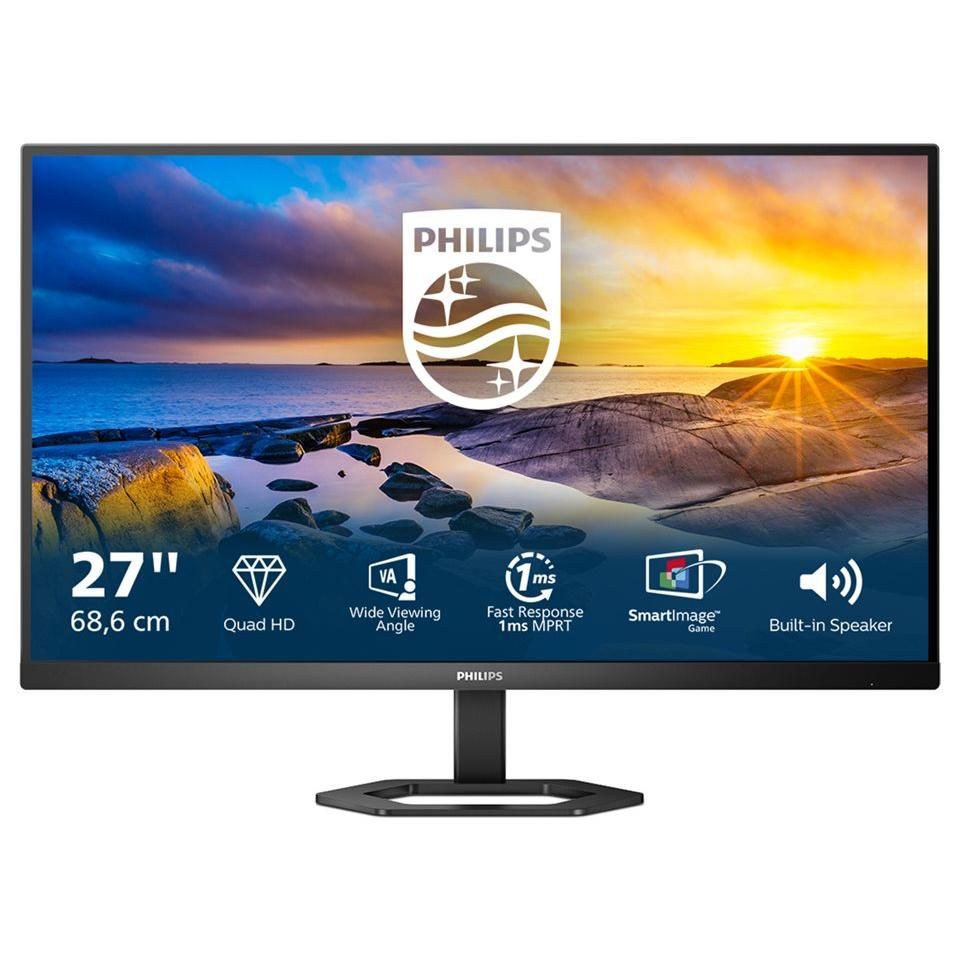 Philips 27E1N5500LA - 5000 Series - écran LED - 27 - 2560 x 1440 QHD @ 75 Hz - VA - 300 cd/m² - 4000:1 - 1 ms - 2xHDMI, DisplayPort - haut-parleurs - noir texturé