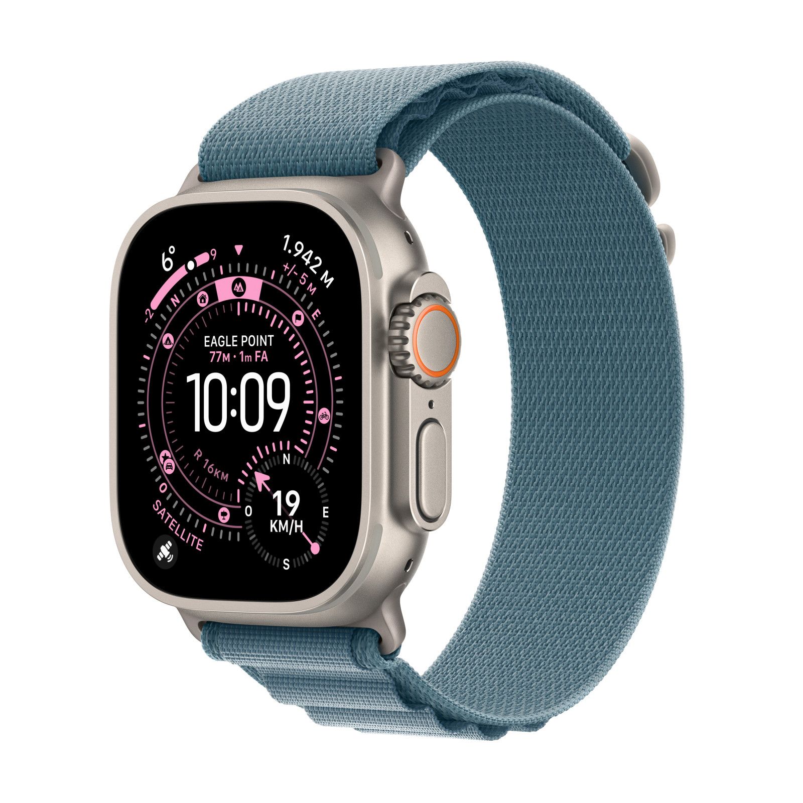 Apple Watch Ultra 3 GPS Cellular 49mm Titanio Blu Chiaro con Alpine Loop