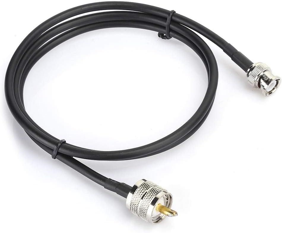 Cable Adaptateur UHF BNC, 1M UHF male PL259 vers BNC cable de Test male Fil Adaptateur de cable coaxial RF pour Radios bidirectionnelles