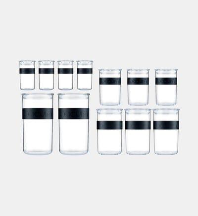 Bocaux conservation BODUM PRESSO SET 12 bocaux plastique avec couvercle hermétique - vue 2