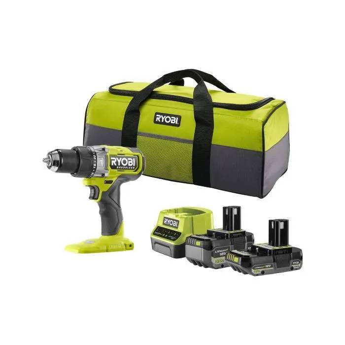 Perceuse visseuse à percussion RYOBI Brushless 18V 95 Nm 2 batteries incluses - vue 2
