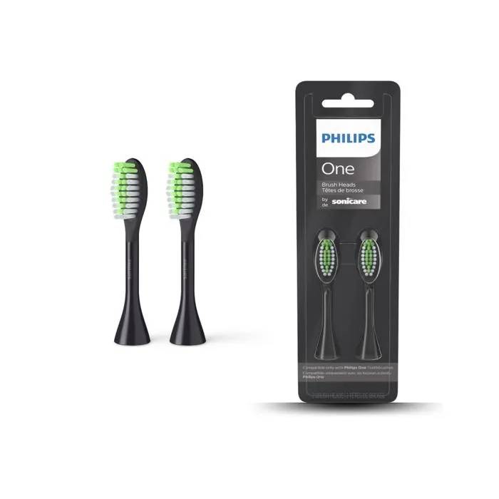 PHILIPS 2 Têtes De Brosses A Dents NoirsCompatible Philips One - vue 7