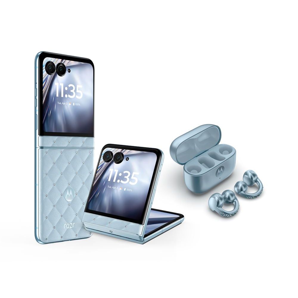 Pack Smartphone Motorola Razr 60 + Ecouteur Moto Buds Loop Collection Swarovski