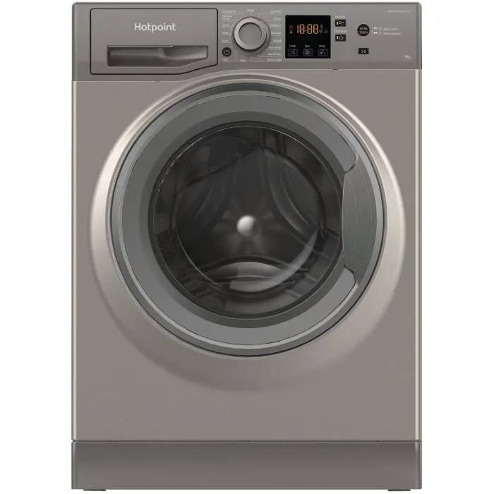 Lave linge hubot HOTPOINT NSWM946GGFR 9 kg Induction L60cm 1400 trsmin - vue 2