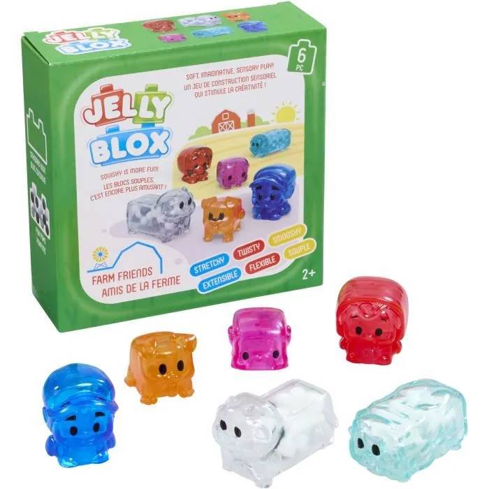 Coffret Amis de la ferme - Jeu de construction - JELLY BLOX - GOLIATH - Briques souples et flexibles - Dès 2 ans