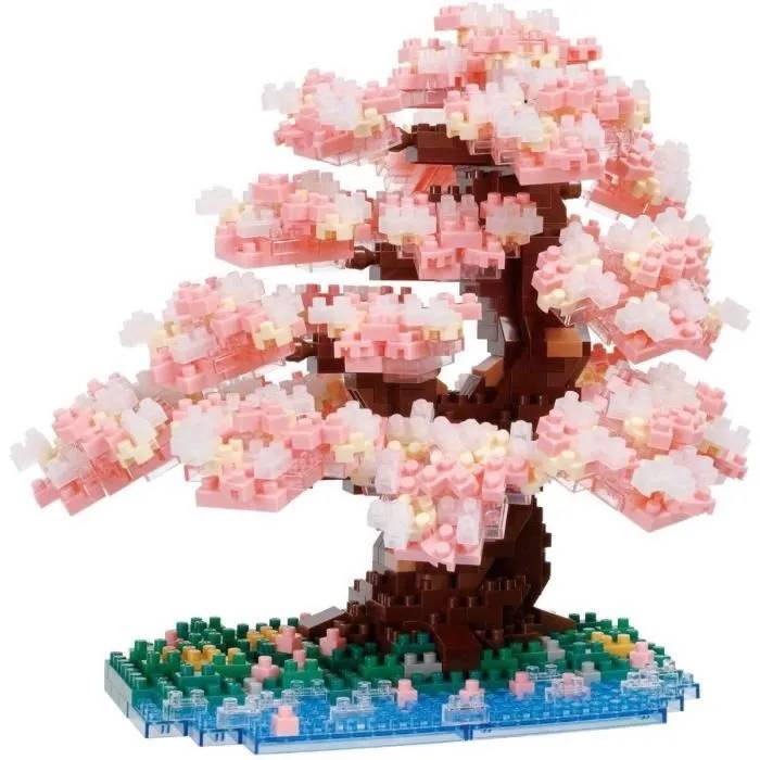 Figurine en briques BANDAI NANOBLOCK Cerisier en fleurs Deluxe 990 pcs - vue 4