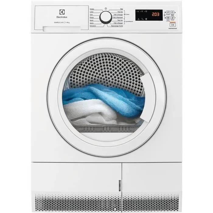 Seche linge pompe a chaleur ELECTROLUX EDH1281UC 8 kg L60cm Classe A++ - vue 3