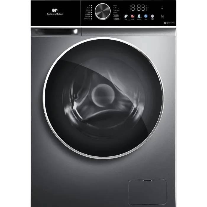 Lave linge hublot CONTINENTAL EDISON CELL1012DDS1 10kg Moteur induction directe 60 cm 1200 trsmin - vue 2