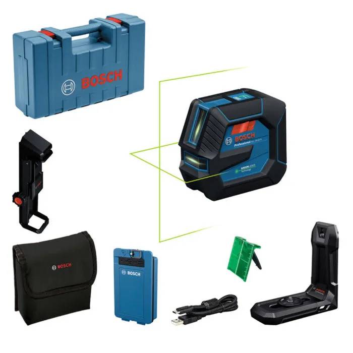 Laser lignes BOSCH GLL 20 22 G + Batterie BA 3.7V 3.0Ah en coffret - vue 3