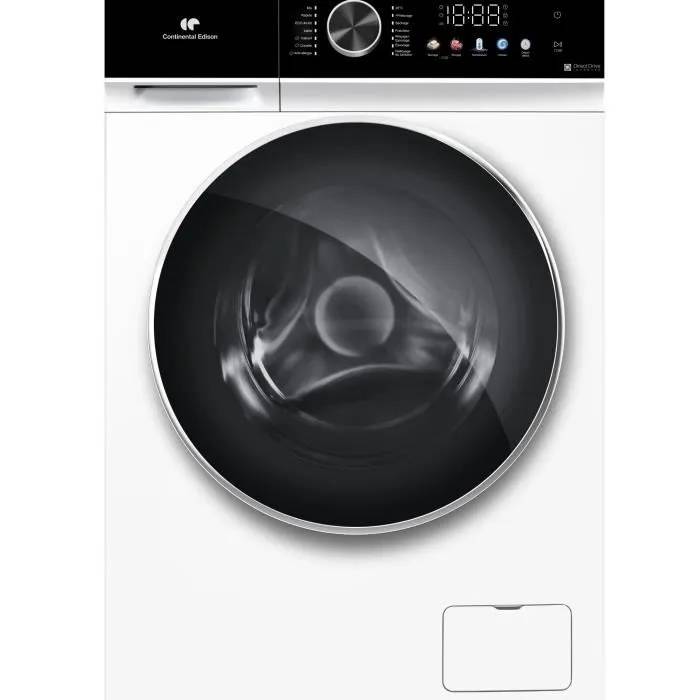 Lave linge séchant CONTINENTAL EDISON CELS106W 10kg / 6kg Moteur induction directe 60 cm 1200 trsmin