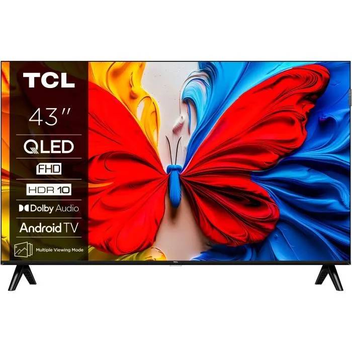 TCL 43S51K TV QLED 43 109 cm Full HD 1920x1080 HDR10 Android TV 2xHDMI 1.4 WiFi - vue 4