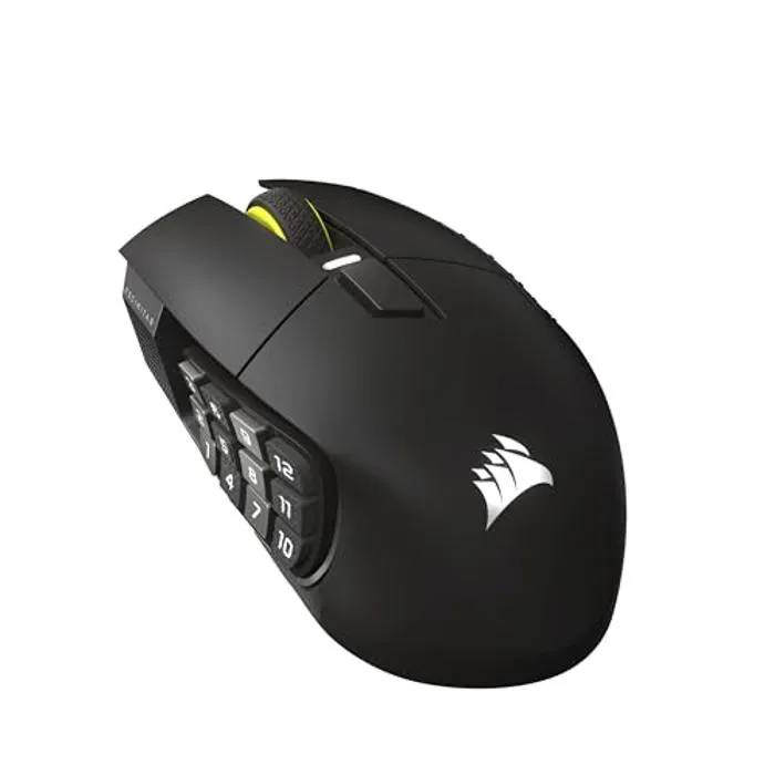 CORSAIR SCIMITAR ELITE WIRELESS SE MMO Souris de Jeu ¿ 33 000 DPI, 16 Boutons Programmables, Adjustable Key Slider¿, Elgato Virtual