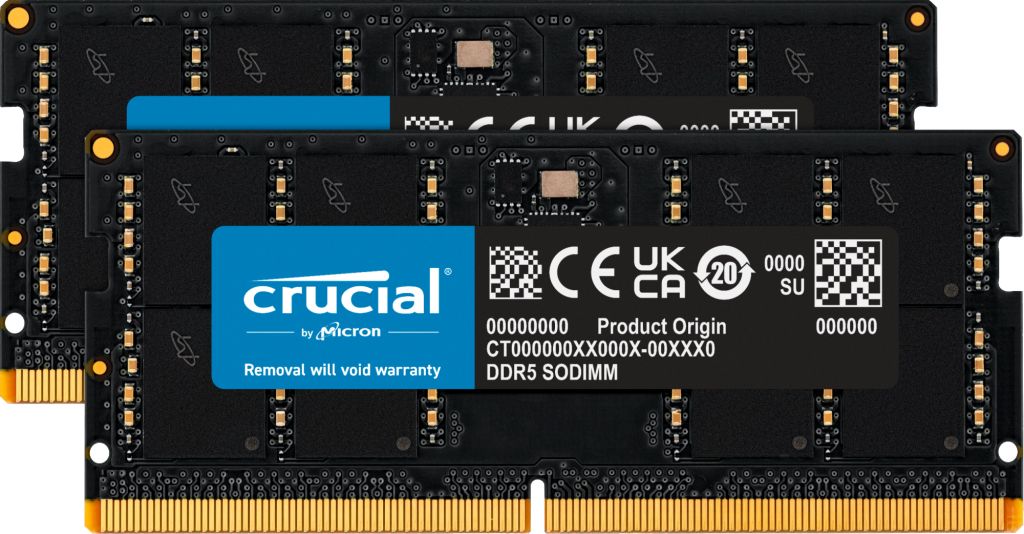 CRUCIAL Mémoire RAM DDR5 Kit 2 x 5600 MT/ CL46 SODIMM - vue 4