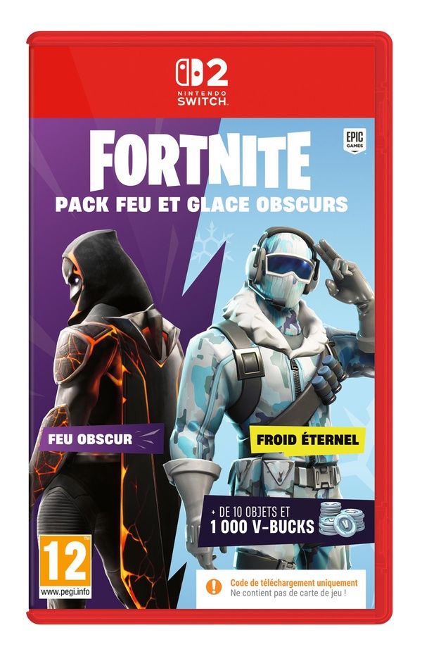 Fortnite Darkfire & Ice Bundle Code in a box Nintendo Switch 2