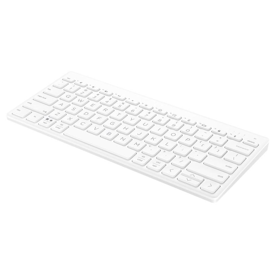 HP 350 Compact Multi-Device - Clavier - sans fil - Bluetooth 5.2 - Fran�çais - blanc - emballage recyclable