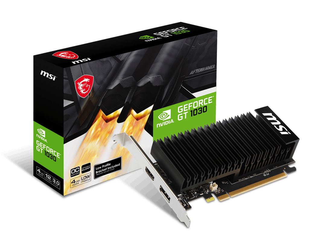MSI GeForce GT 1030 4GHD4 LP OC GT10304GoHDMIDP - vue 6