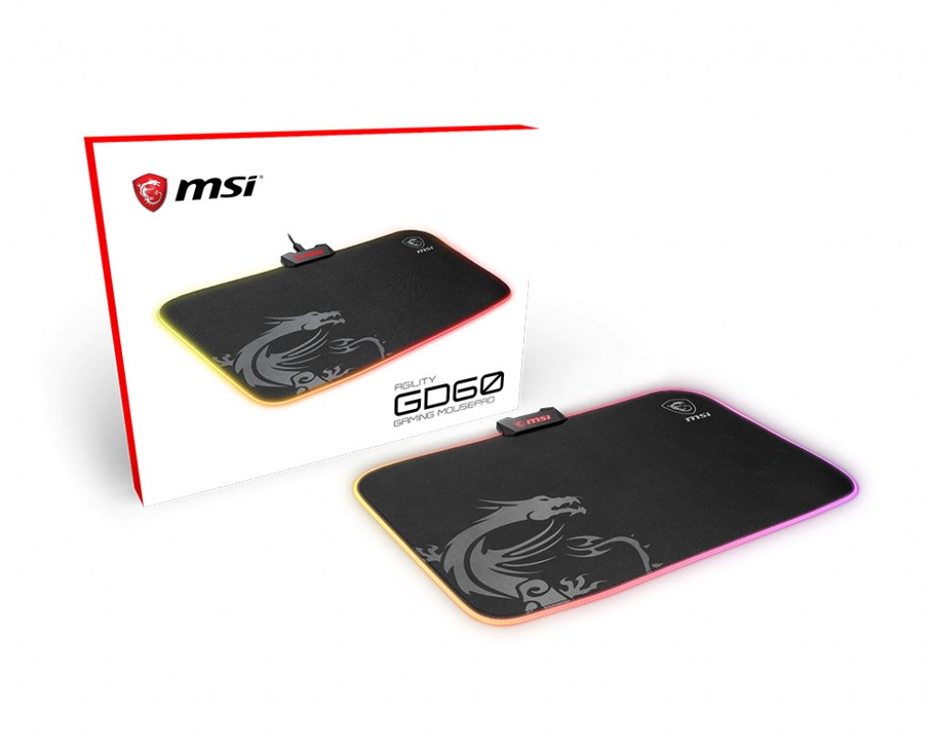MSI AGILITY GD60 tapis de souris Tapis de souris de jeu Noir, Gris MSI AGILITY GD60 tapis de souris Tapis de souris de jeu Noir, Gris
