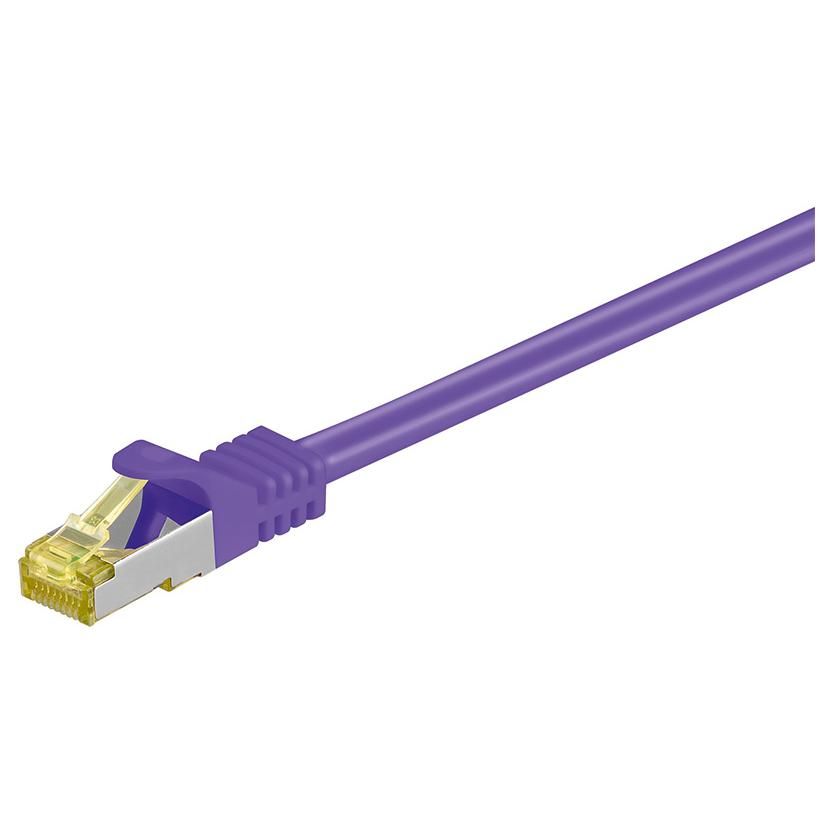Goobay RJ-45 CAT7 0.5m câble de réseau Violet 0,5 m S/FTP (S-STP)