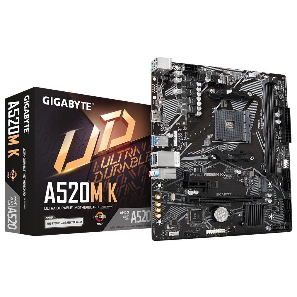GIGABYTE A520M K rev. 1.0 AMD A520 Emplacement AM4 micro ATX