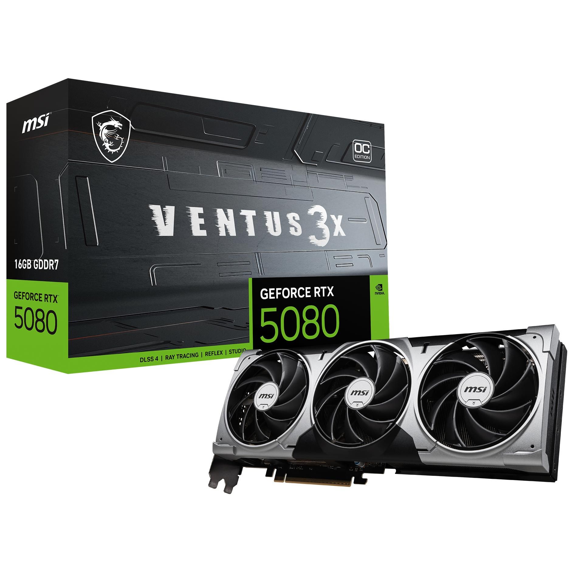Carte graphique MSI GeForce RTX 5080 Ventus 3X OC GDDR7 PCIe Gen 5 - vue 5