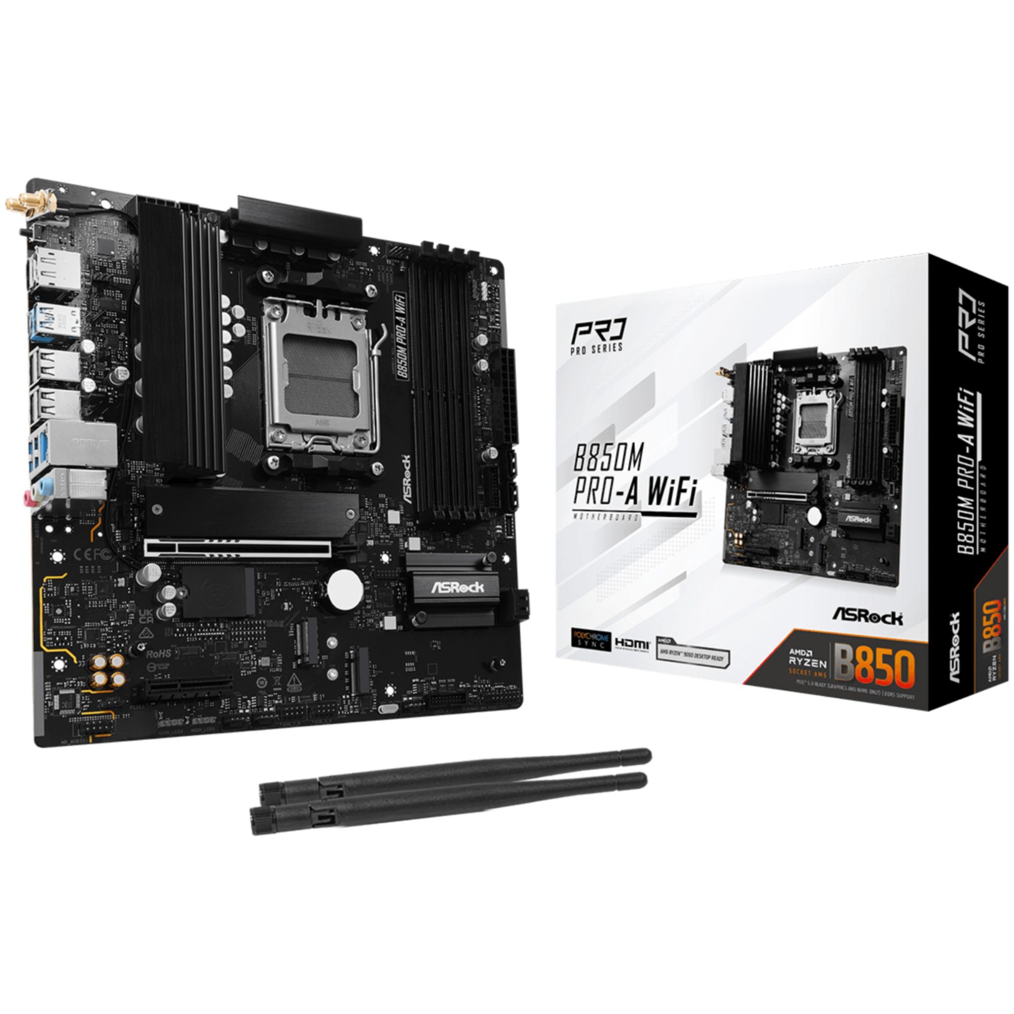 ASROCK Carte Mère B850M Pro A WiFi AMD AM5 Micro ATX Neuf - vue 4