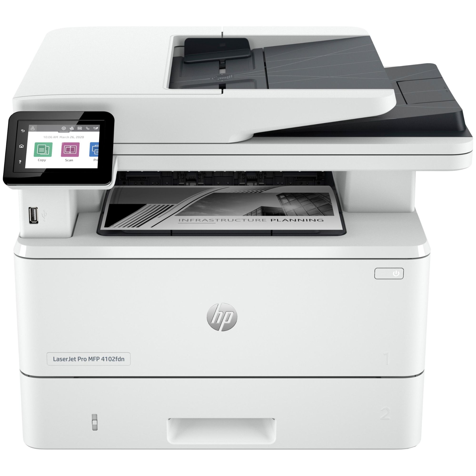 HP LaserJet Pro 4102fdn Multifunction et Imprimante Ethernet uniquement Copieur Scanner - vue 2
