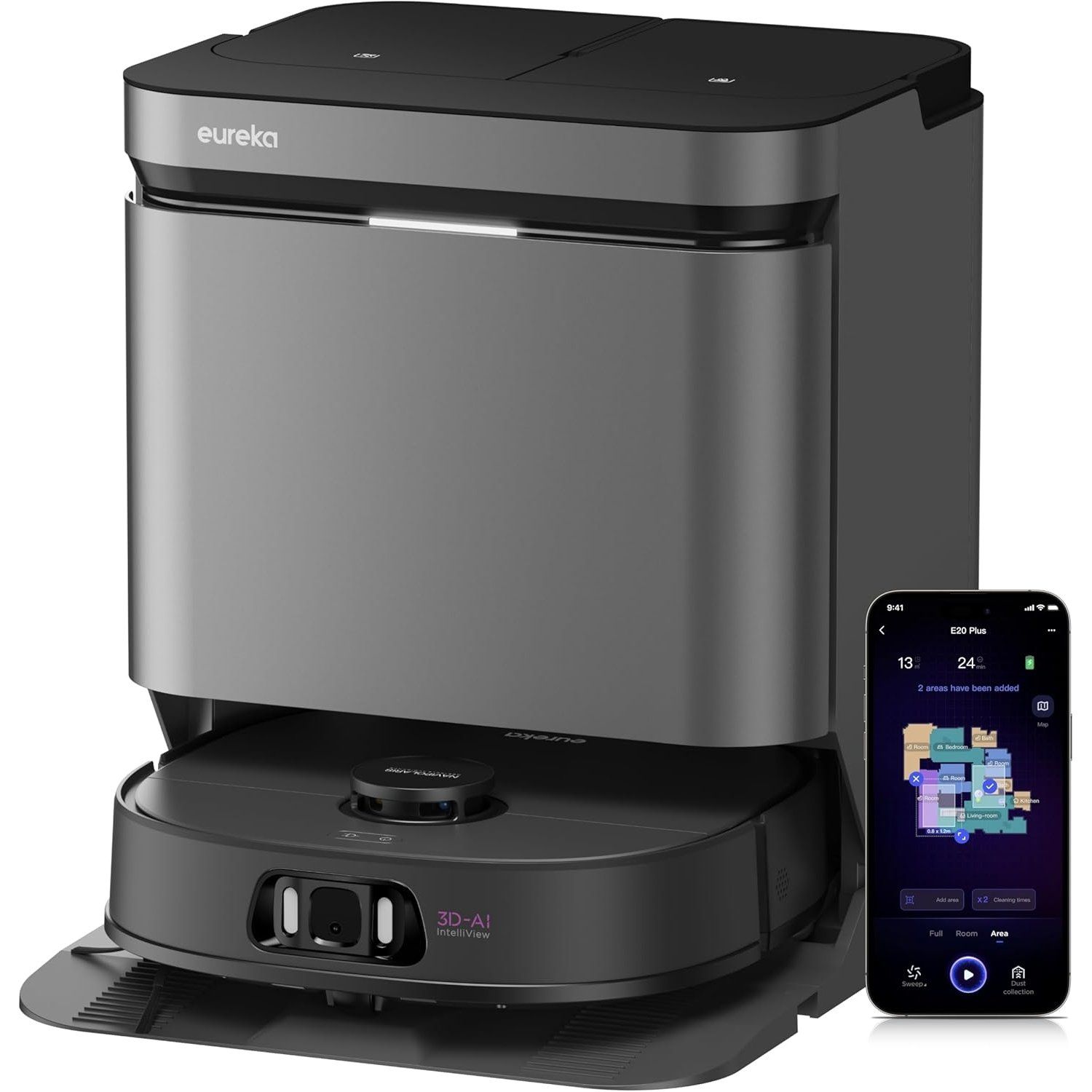 EUREKA J15 Pro Ultra Aspirateur Robot couleur laveur 16200 Pa nettoyage des bords Brosse Anti Enchevêtrement Lavage de Serpillière à 'eau Chaude Neuf - vue 8