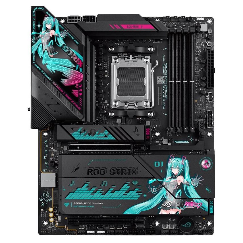 ASUS ROG STRIX X870E H GAMING WIFI7 HATSUNE MIKU EDITION - vue 2