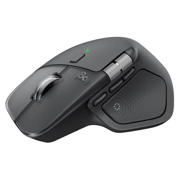 Logitech MX Master 4 - Souris - 8 boutons - sans fil - Bluetooth, 2.4 GHz - récepteur sans fil USB - graphite