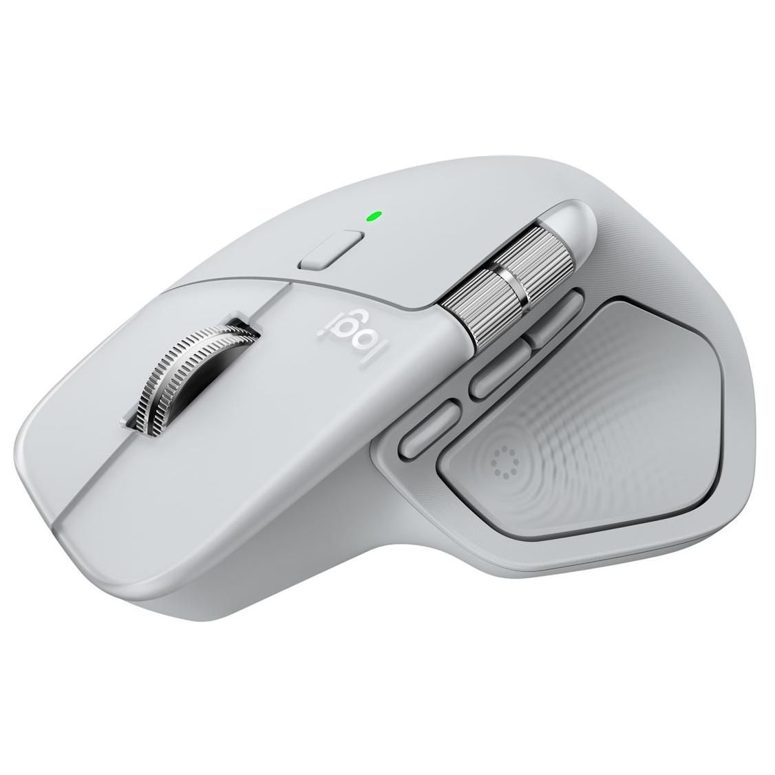 Logitech MX Master 4 for Mac - Souris - 8 boutons - sans fil - Bluetooth, 2.4 GHz - récepteur sans fil USB - argent blanc