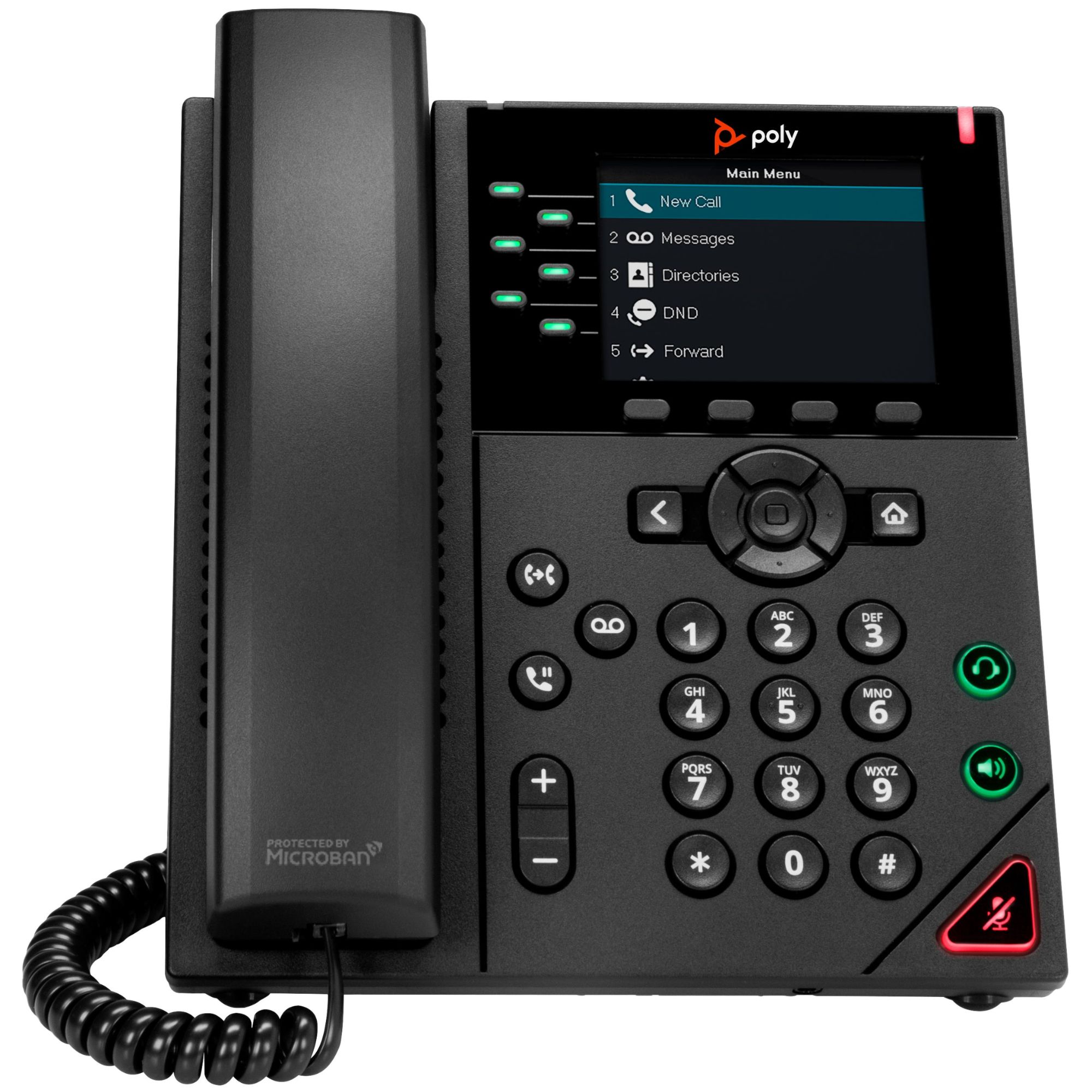 POLY Téléphone IP VVX 350 à 6 lignes et compatible PoE Neuf - vue 4