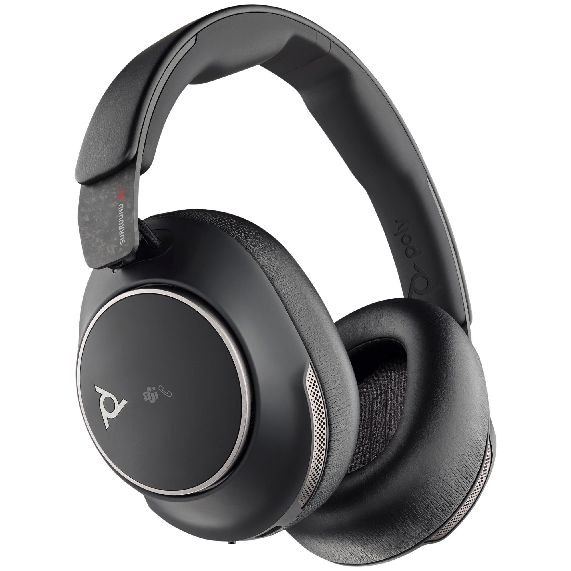 HP Poly Voyager Surround 80-M UC - Voyager Surround 80 series - micro-casque - circum-aural - Bluetooth - sans fil - USB-C via un adaptateur Bluetooth - noir - Certifié pour Microsoft Teams