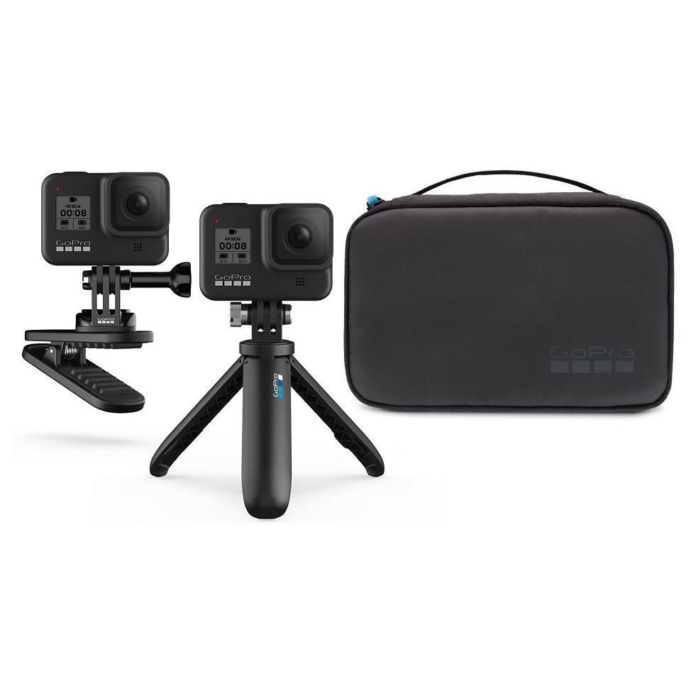 GoPro Travel Kit 2.0 Kit d'accessoires de voyage pour GoPro Perche Shorty Clip magnétique et étui