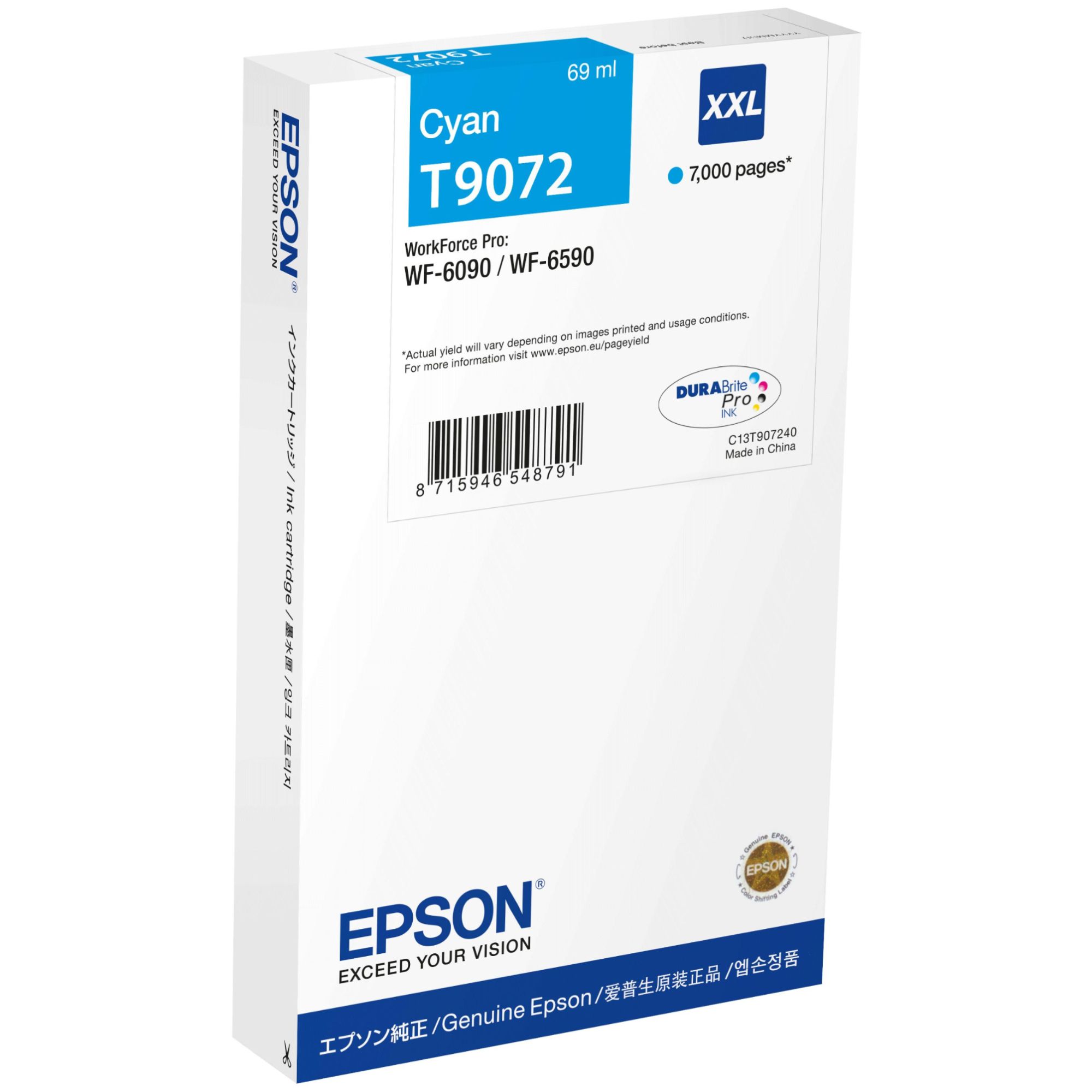 Epson C13T90724N Cyan - vue 2