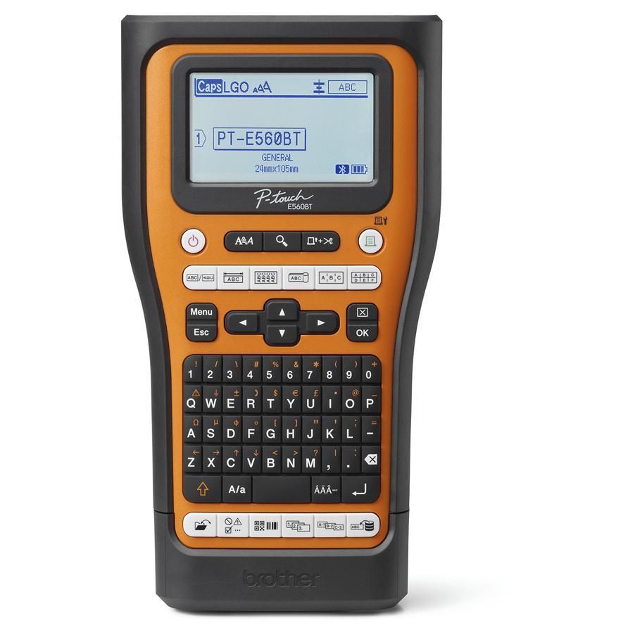 Brother PT E560BTSP imprimante pour étiquettes Transfert thermique 180 x 180 DPI 30 mmsec Avec fil &sans fil HSETZe Bluetooth QWERTZ