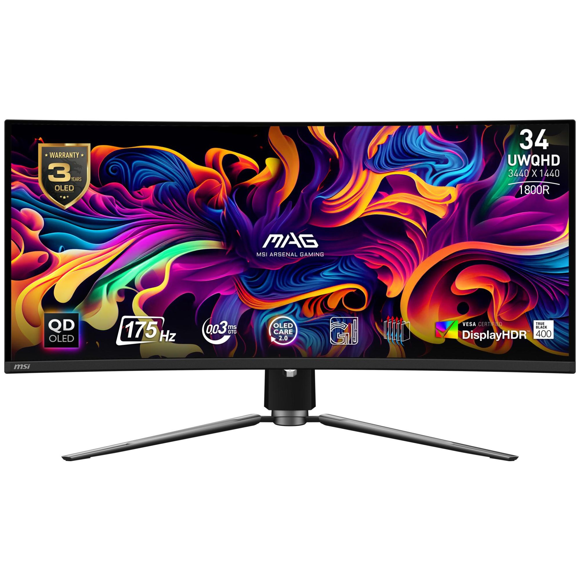 MSI MAG 341CQPDE QD OLED écran plat de PC 86 4 cm 34 3440 x 1440 pixels UltraWide Quad HD Neuf - vue 4
