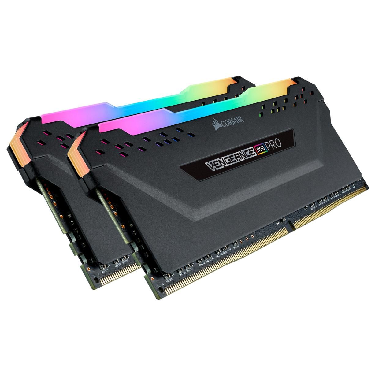 Corsair CMW32GX4M2D3000C16 RGB 2x16Go DDR4 3000 PC24000 - vue 1