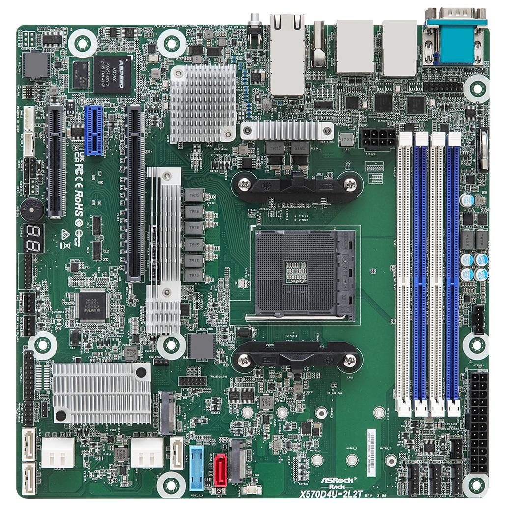 Asrock X570D4U 2L2TBCM carte mère AMD X570 Emplacement AM4 micro ATX Neuf - vue 4