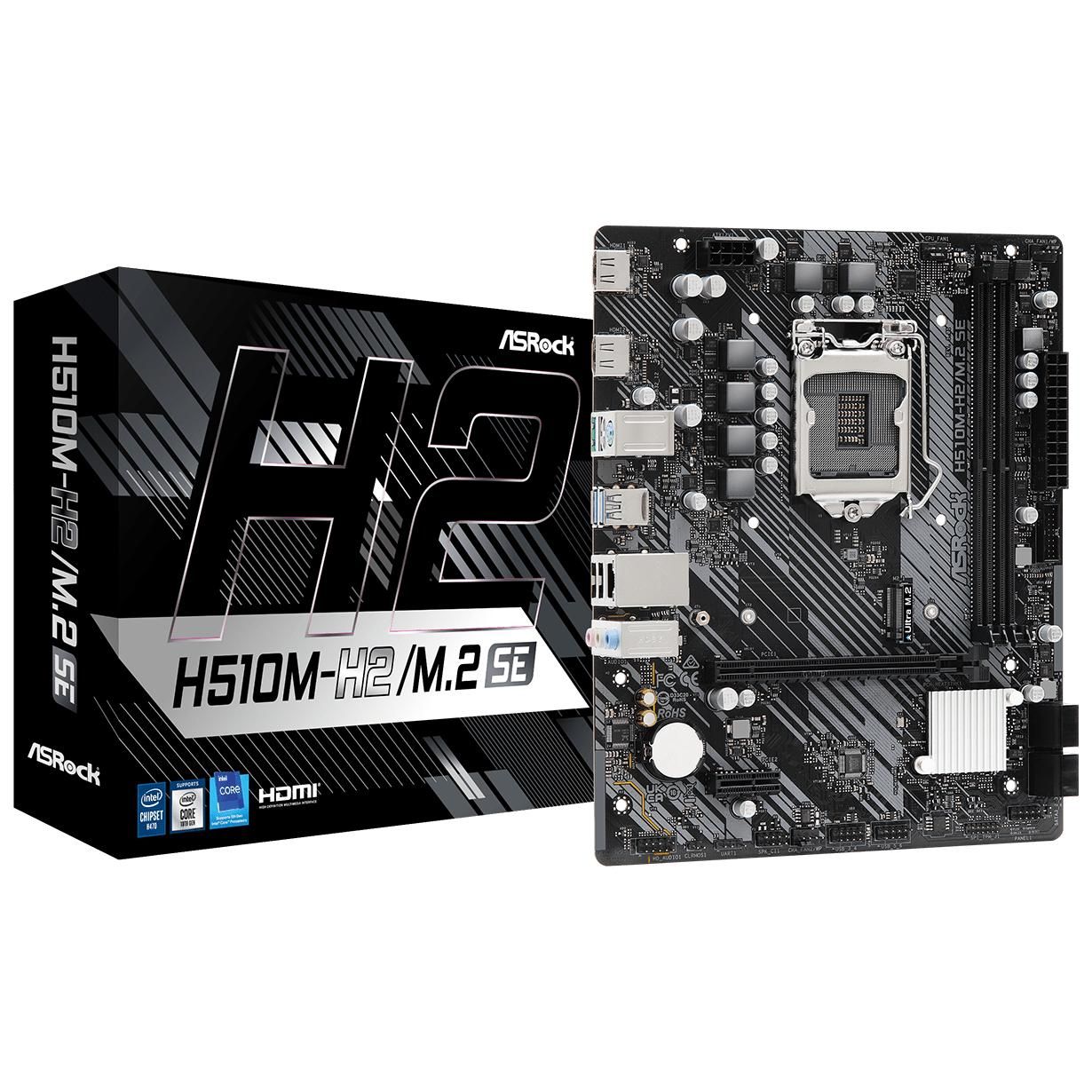 Asrock H510M H2/ .2 SE Intel H470 LGA 1200 Socket H5 micro ATX Neuf - vue 4