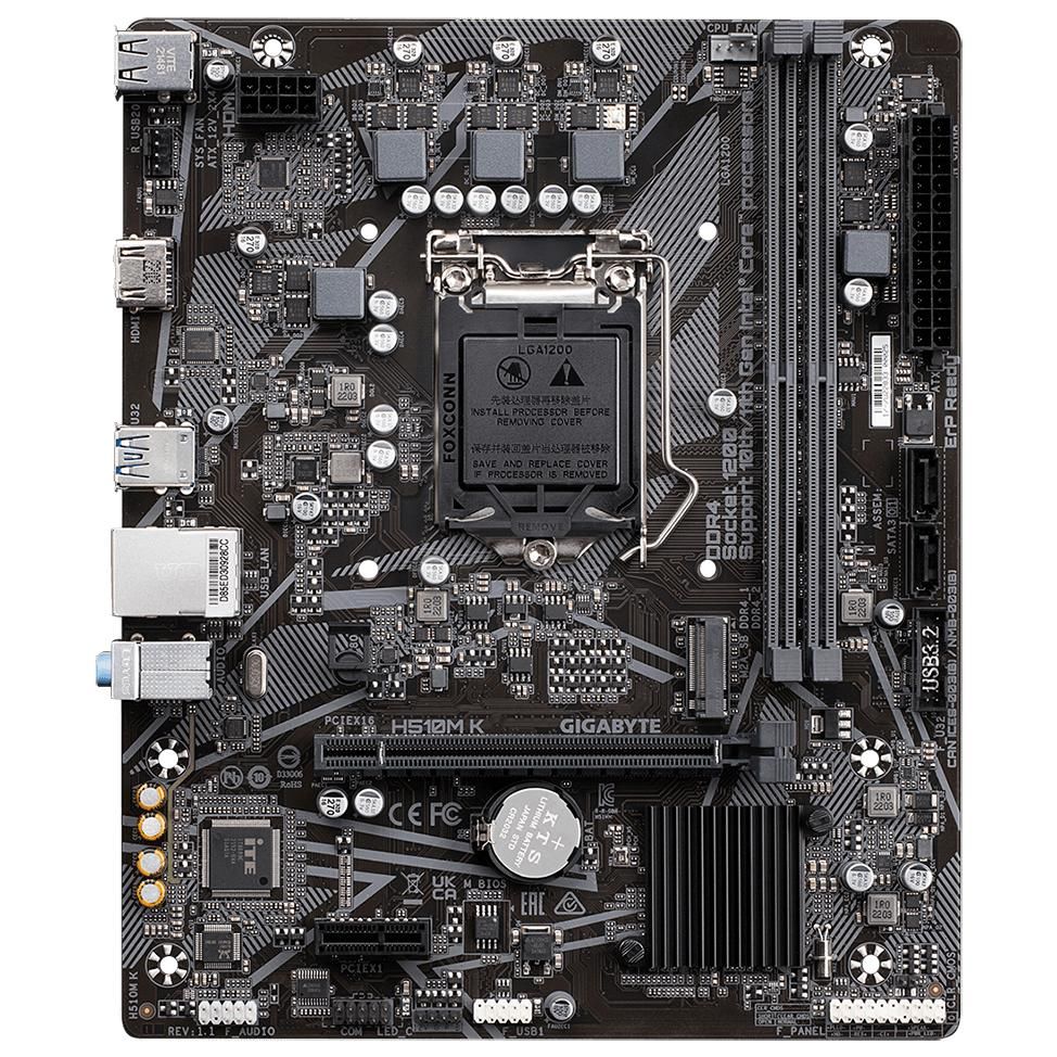 GIGABYTE H510M K 1.0 carte mère Intel B560 Express LGA 1200 (Socket H5) micro ATX