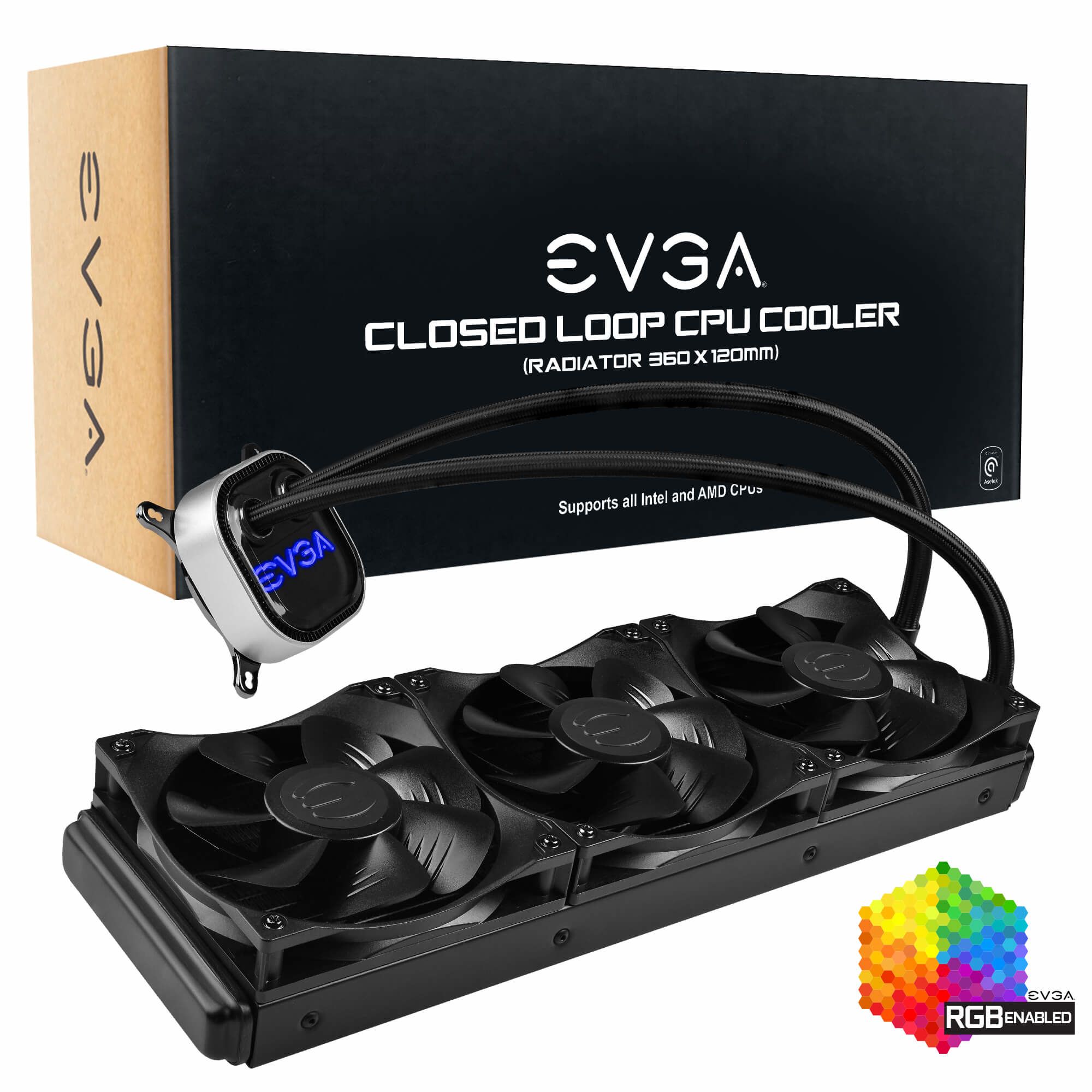 EVGA 360MM CPU CLC COOLER Processeur Refroidisseur de liquide tout en un 12 cm Neuf - vue 4