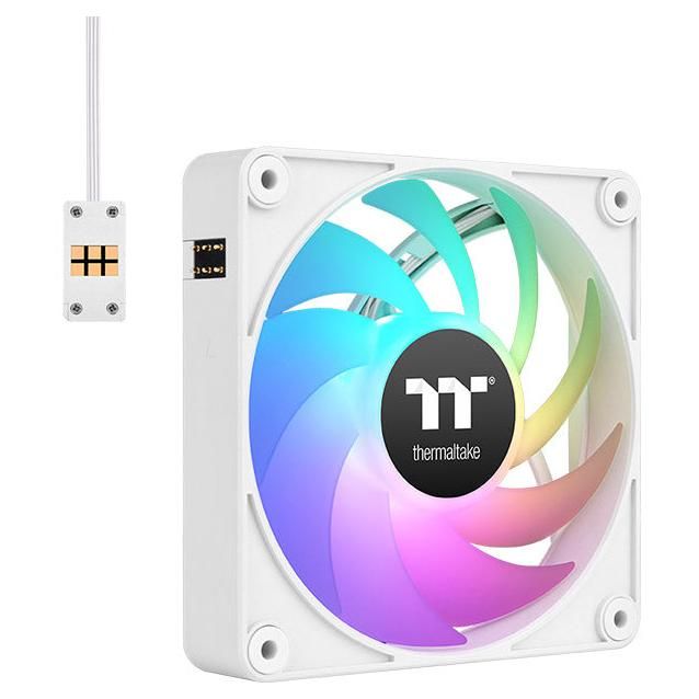 Thermaltake CL-F190-PL12SW-A système de refroidissement d'ordinateur Boitier PC Ventilateur 12 cm Blanc 3 pièce(s)