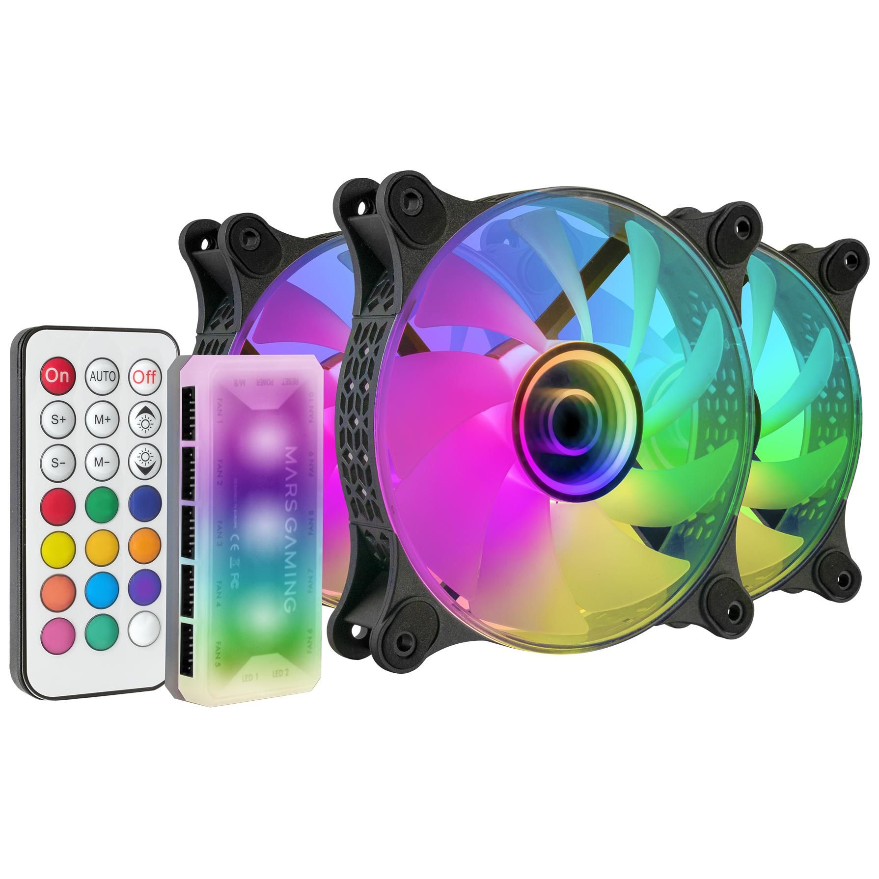 Mars Gaming MF3DKIT système de refroidissement d'ordinateur Boitier PC Ventilateur 12 cm 3 pièce Neuf - vue 4