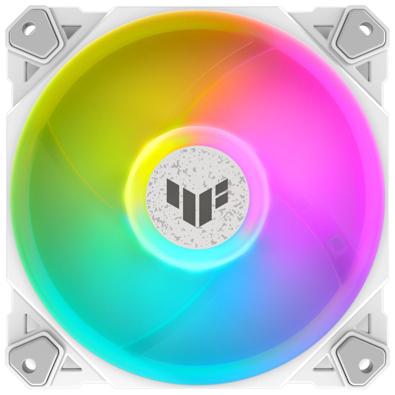 ASUS TUF GAMING TF120 ARGB WHITE EDITION Boitier PC Refroidisseur d'air 12 cm Blanc 1 pièce(s)