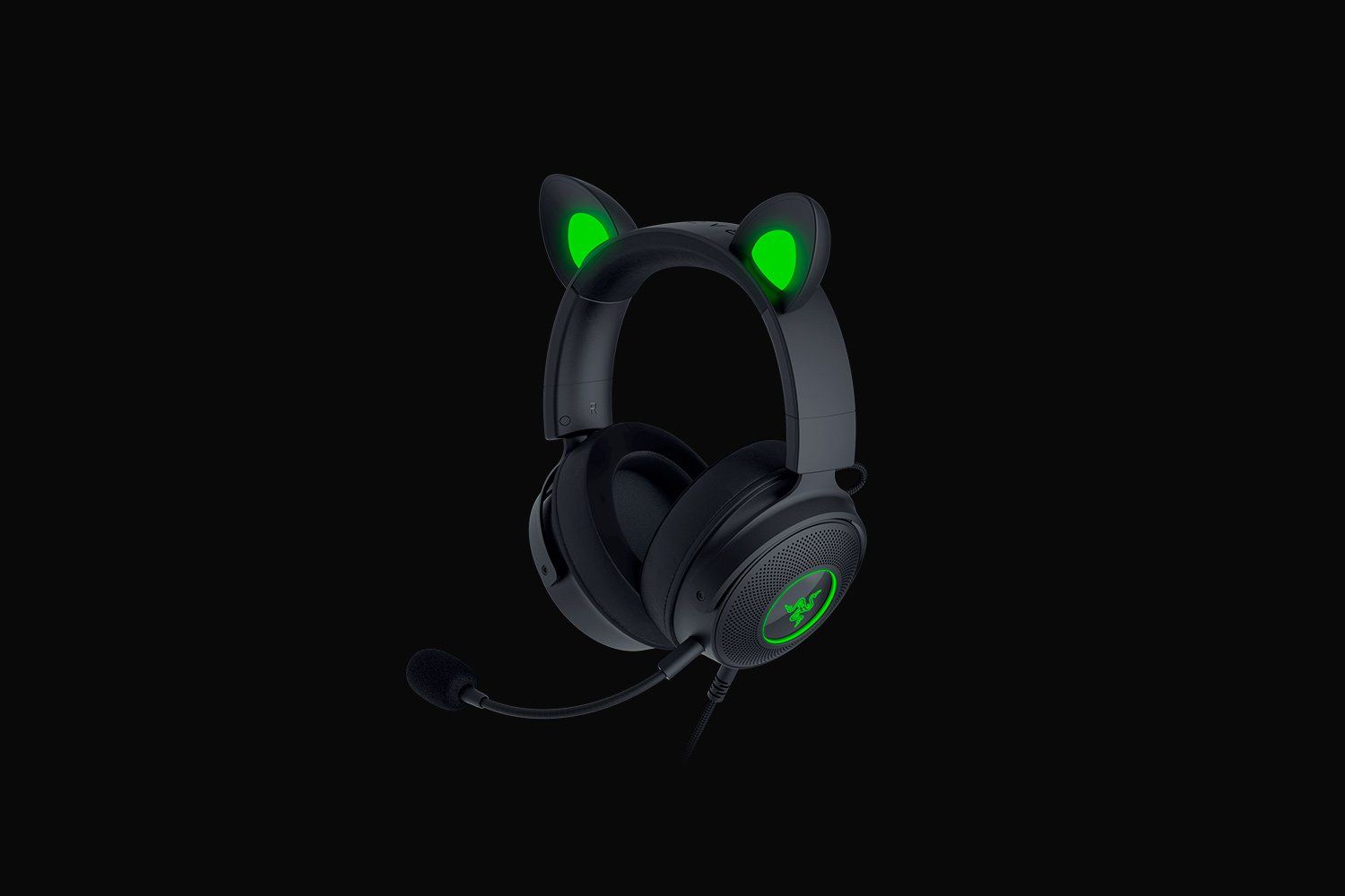 Razer Kraken Kitty Edition V2 Pro Casque Gaming Filaire RGB avec Oreilles Interchangeables Oreilles interchangeables Eclairage Réactif au Streaming Haut parleurs de 50mm - vue 5