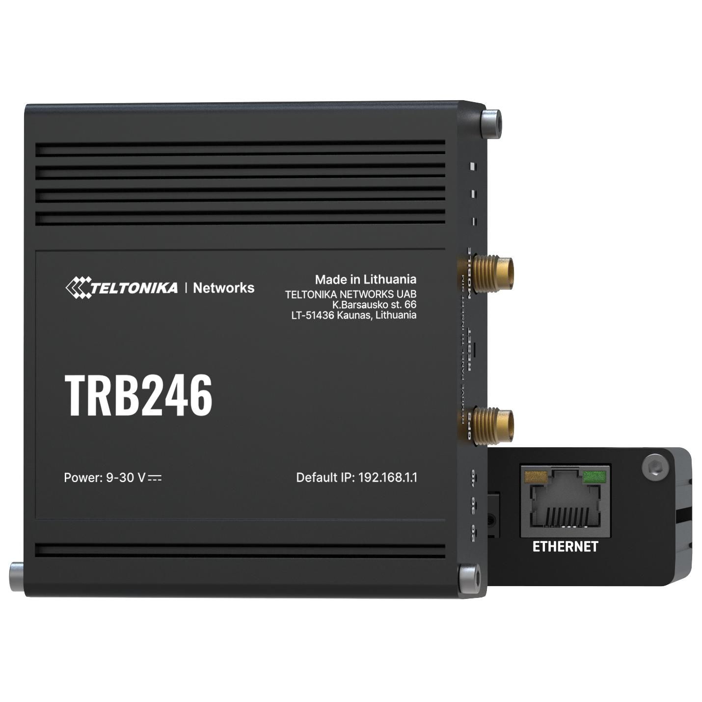Teltonika Routeur industriel passerelle IoT LTE TRB246 Catégorie 4 1x RJ45 100 Mb/ IP30 - vue 2