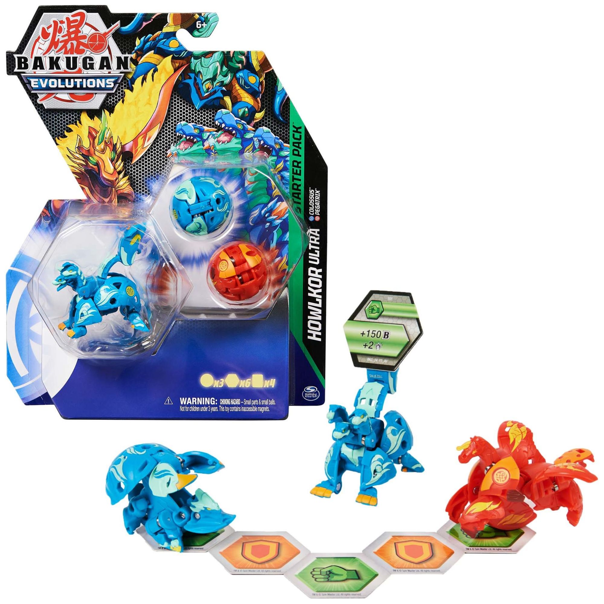 Bakugan Evolutions Nouvelle Saison 2022 Starter Pack Saison 4 3 Billes Avec 6 Bakucores Et 7 Cartes Collection Howlkor Colossus Pegatrix Tiré Du Dessin Animé Jouet Enfant Et +