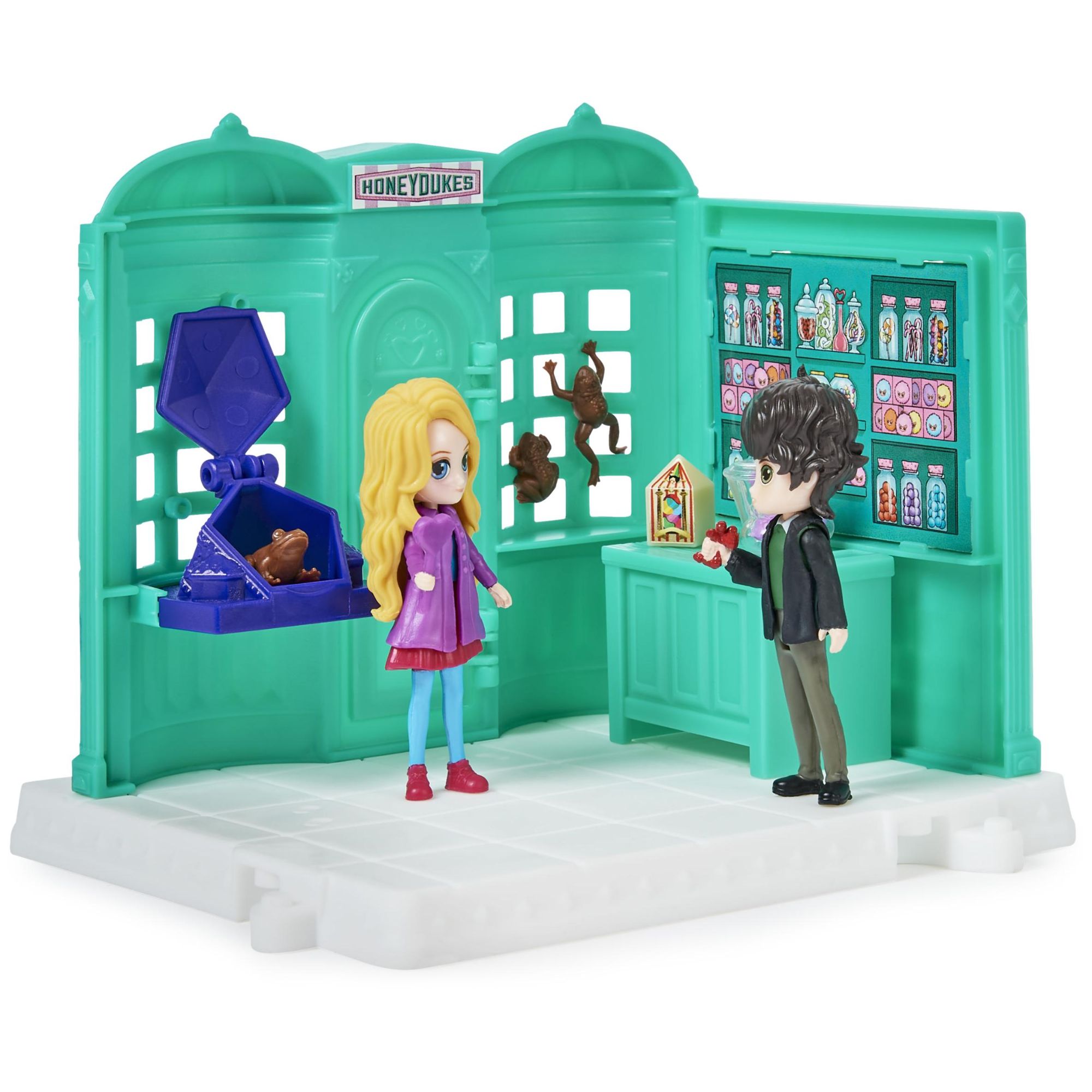 Wizarding World Harry Potter Magical Minis Boutique de bonbons Honeydukes avec 2 figurines exclusives et 5 accessoires jouets pour enfants à partir de